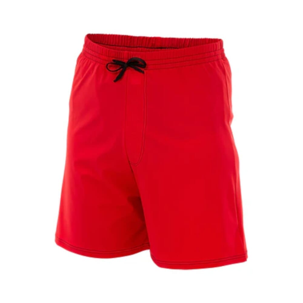 mens incontinence swim shorts red front