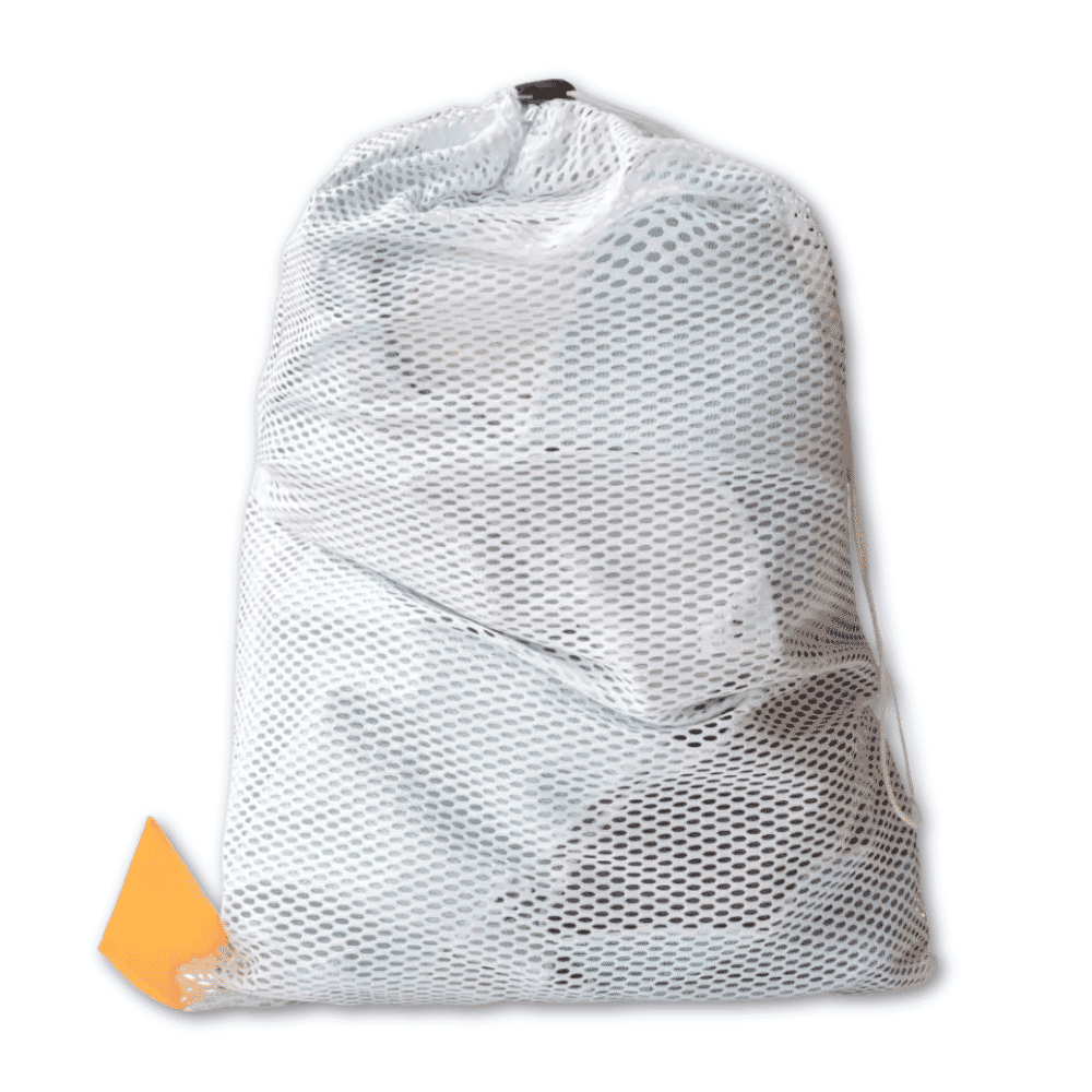 mesh laundry bag yellow tag with drawstring 64cm x 84cm