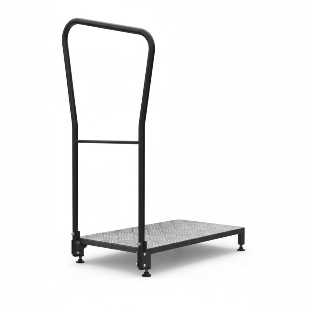 metal half step step with one handle