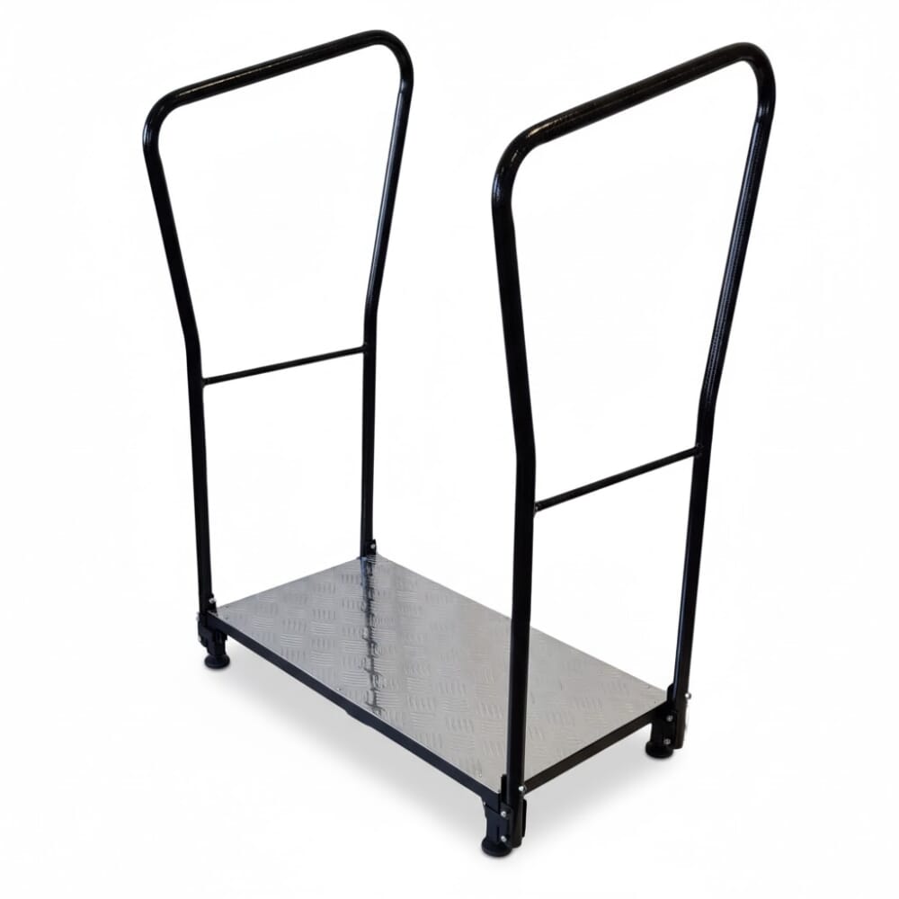 metal half step step with two handles