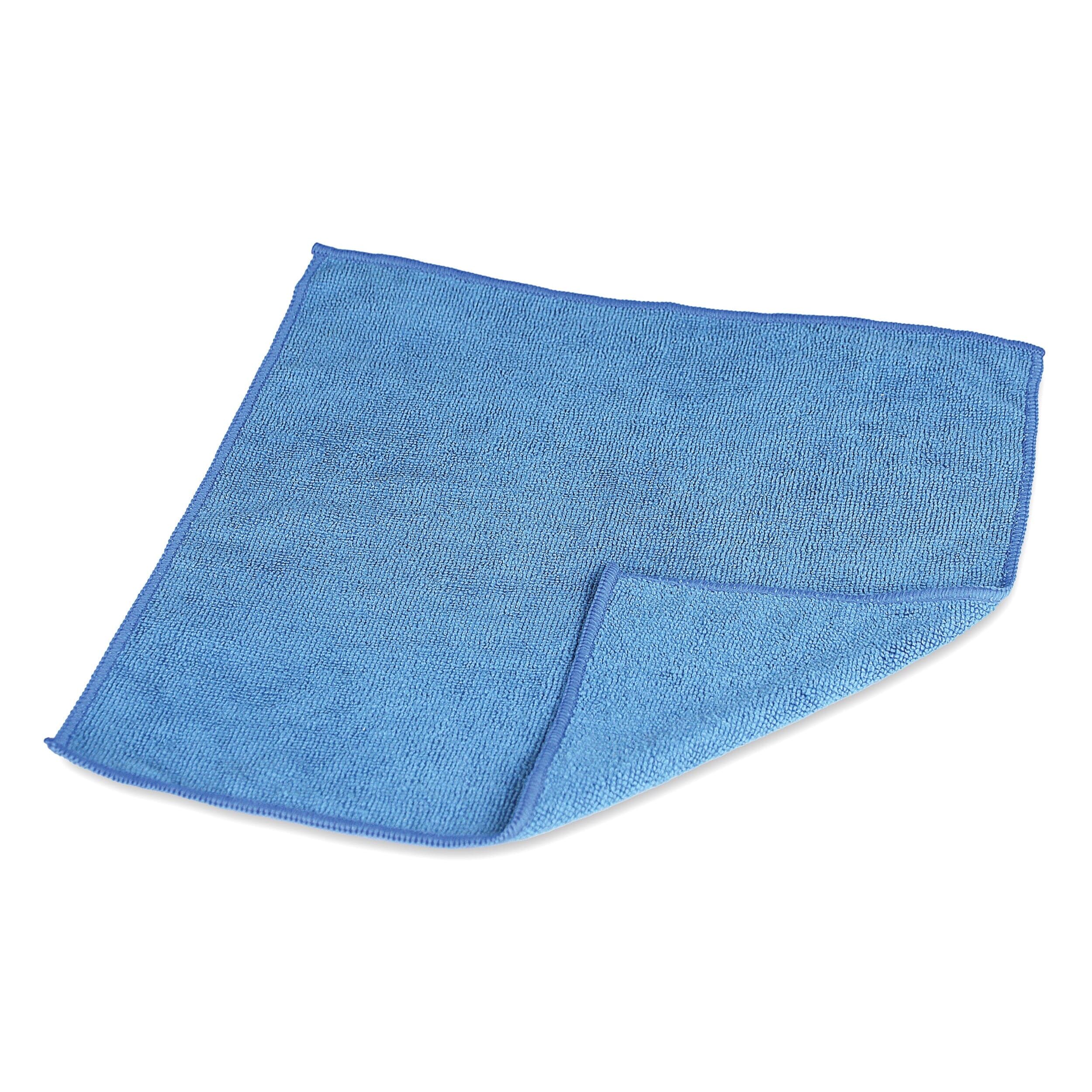 microfibre cleaning cloths blue pack of 10 single unfolded
