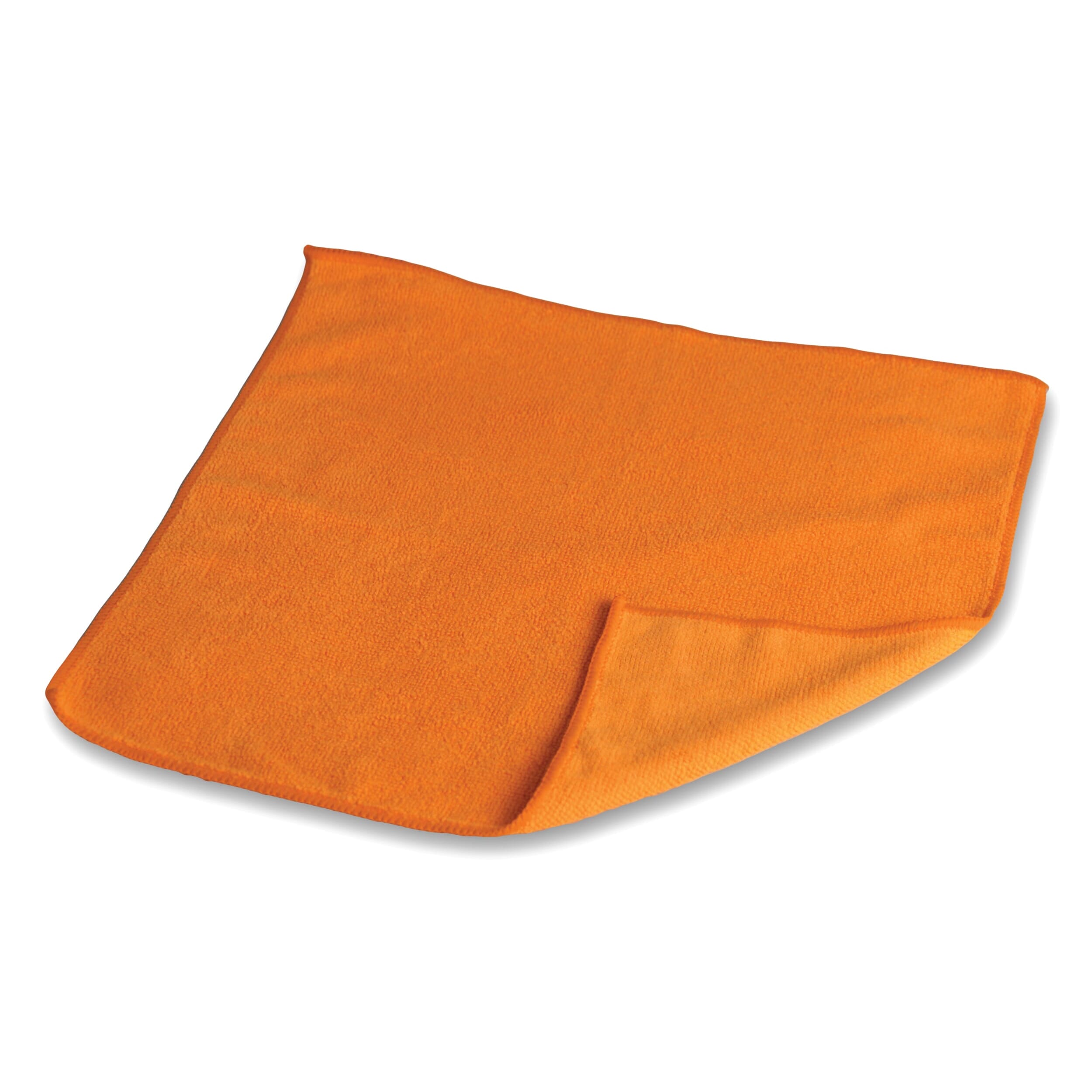 microfibre cleaning cloths orange pack of 10 single unfolded