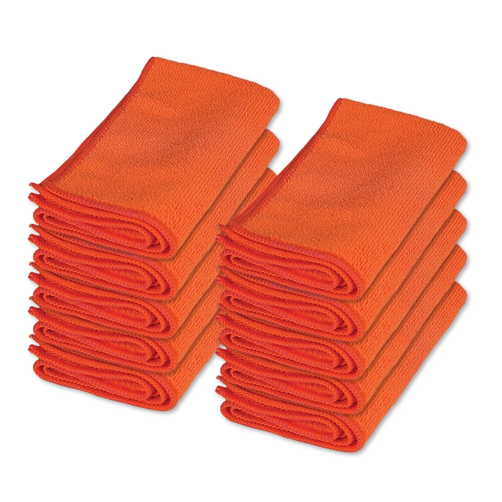 microfibre cleaning cloths pack of 10 orange