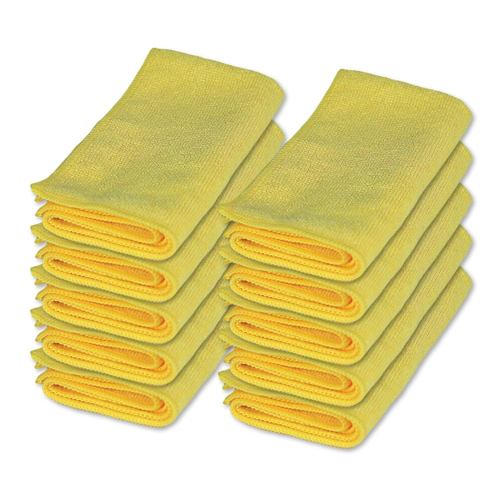 microfibre cleaning cloths pack of 10 yellow