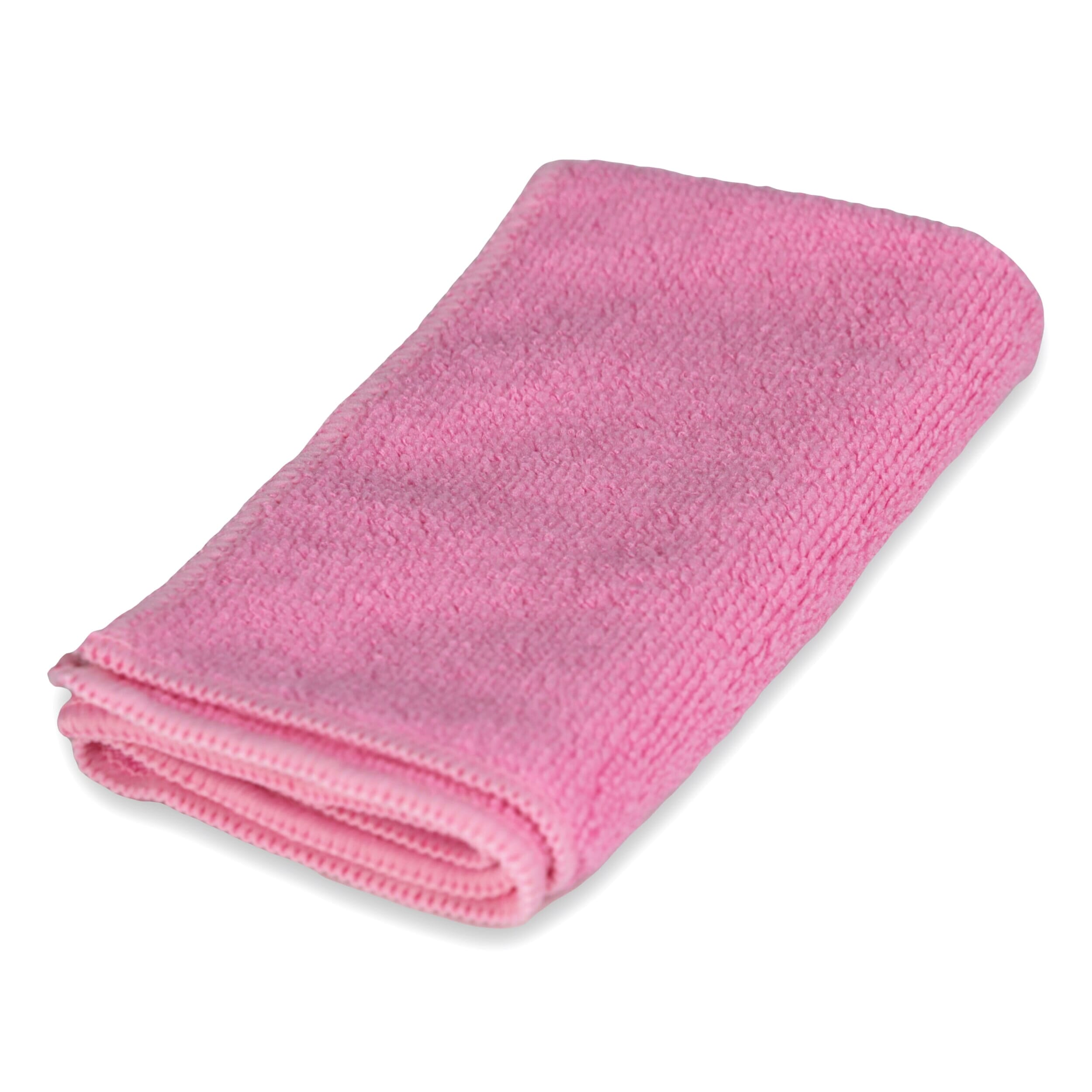 microfibre cleaning cloths pink pack of 10 single folded