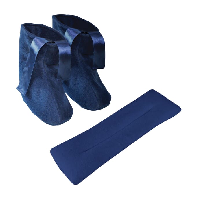 microwavable slippers and neck warmer set