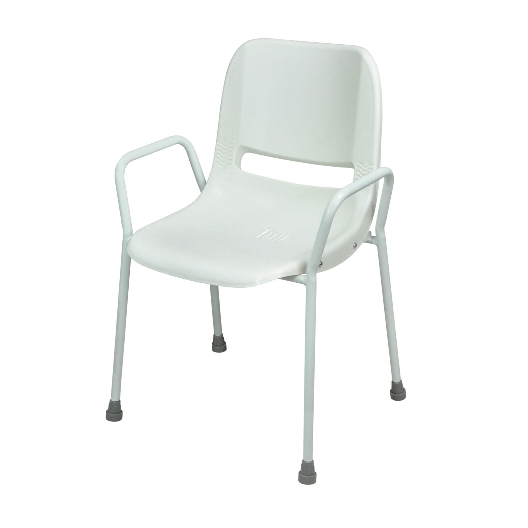Milton Stackable Portable Shower Chair Adjustable Height White from