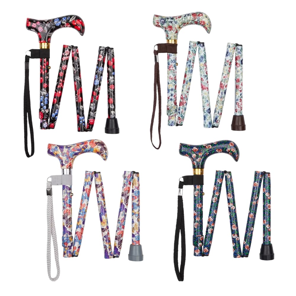 Mini Folding Stick with Patterned Handle