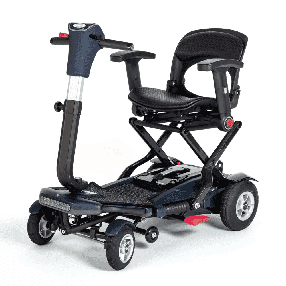 minimo autofold mobility scooter blue