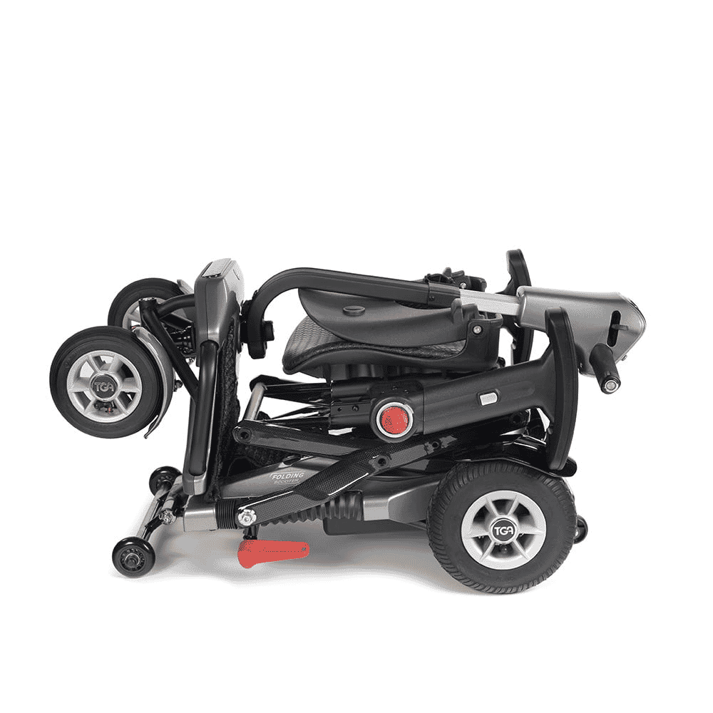 minimo autofold mobility scooter silver folded