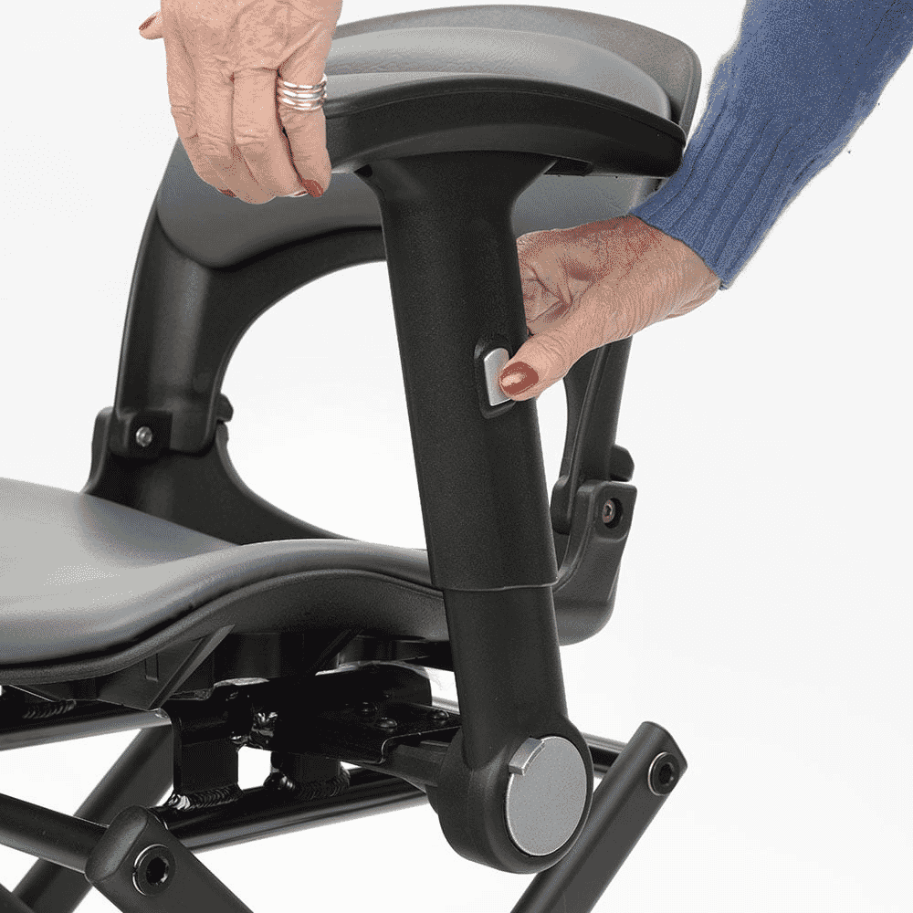 minimo folding mobility scooter arm adjustment