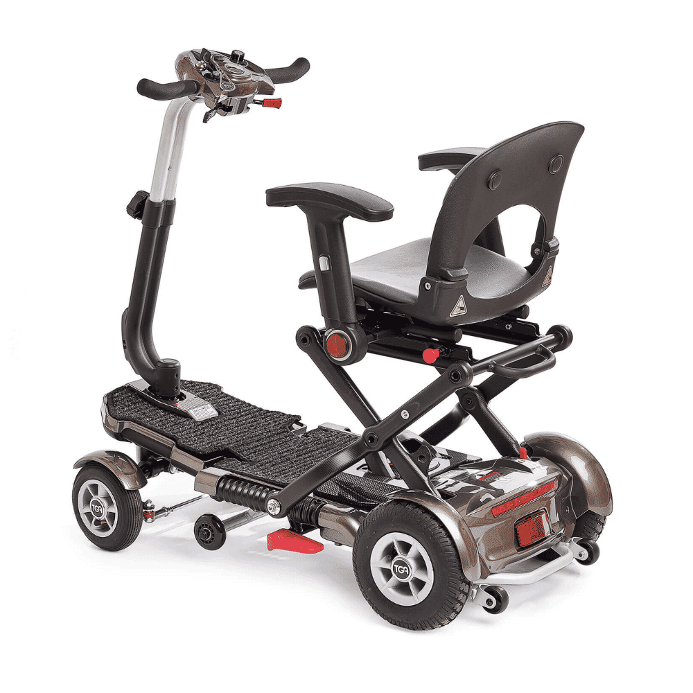 minimo plus folding mobility scooter bronze back