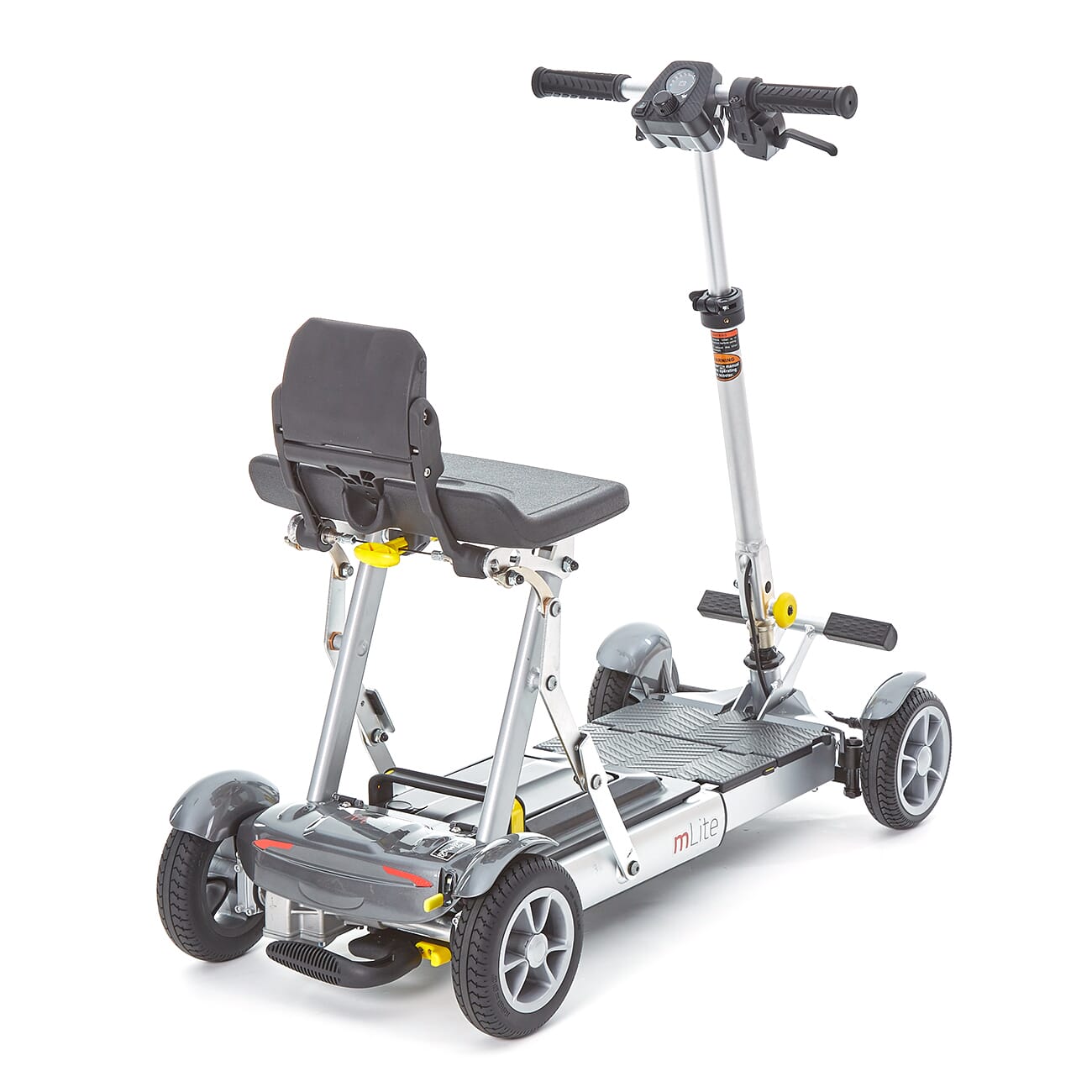 mlite folding mobility scooter grey back