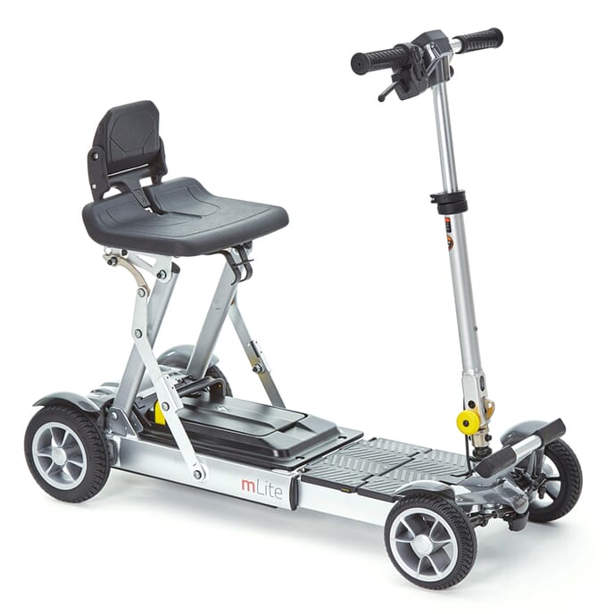 mlite folding mobility scooter grey