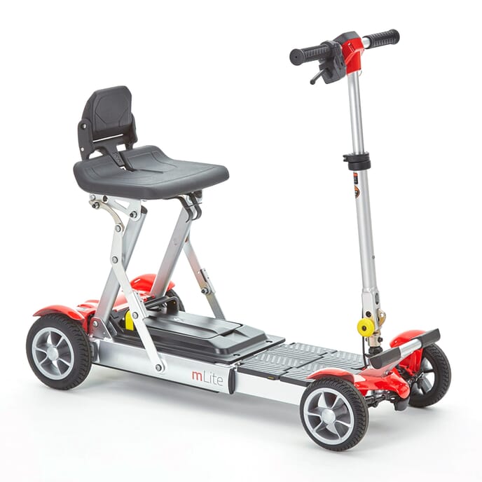 mlite folding mobility scooter red