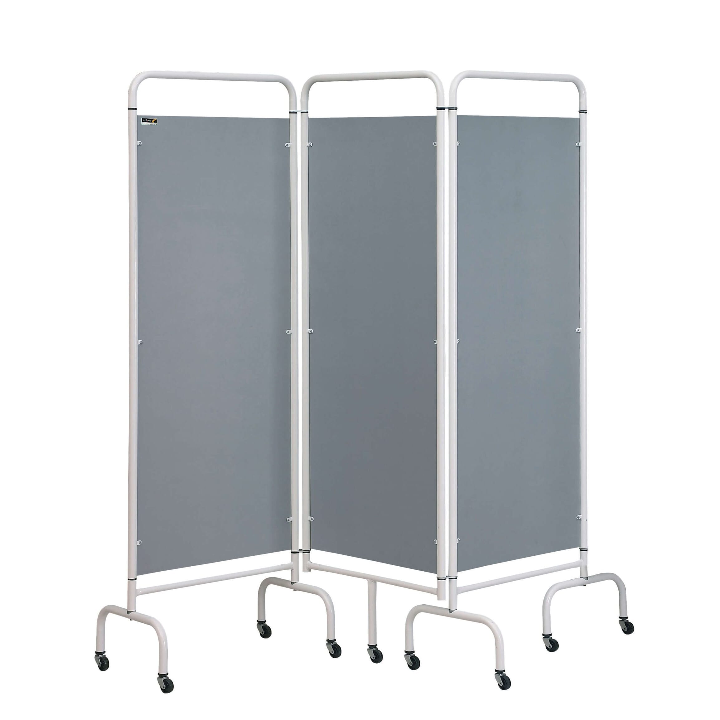 mobile folding screen 3 fold plain grey