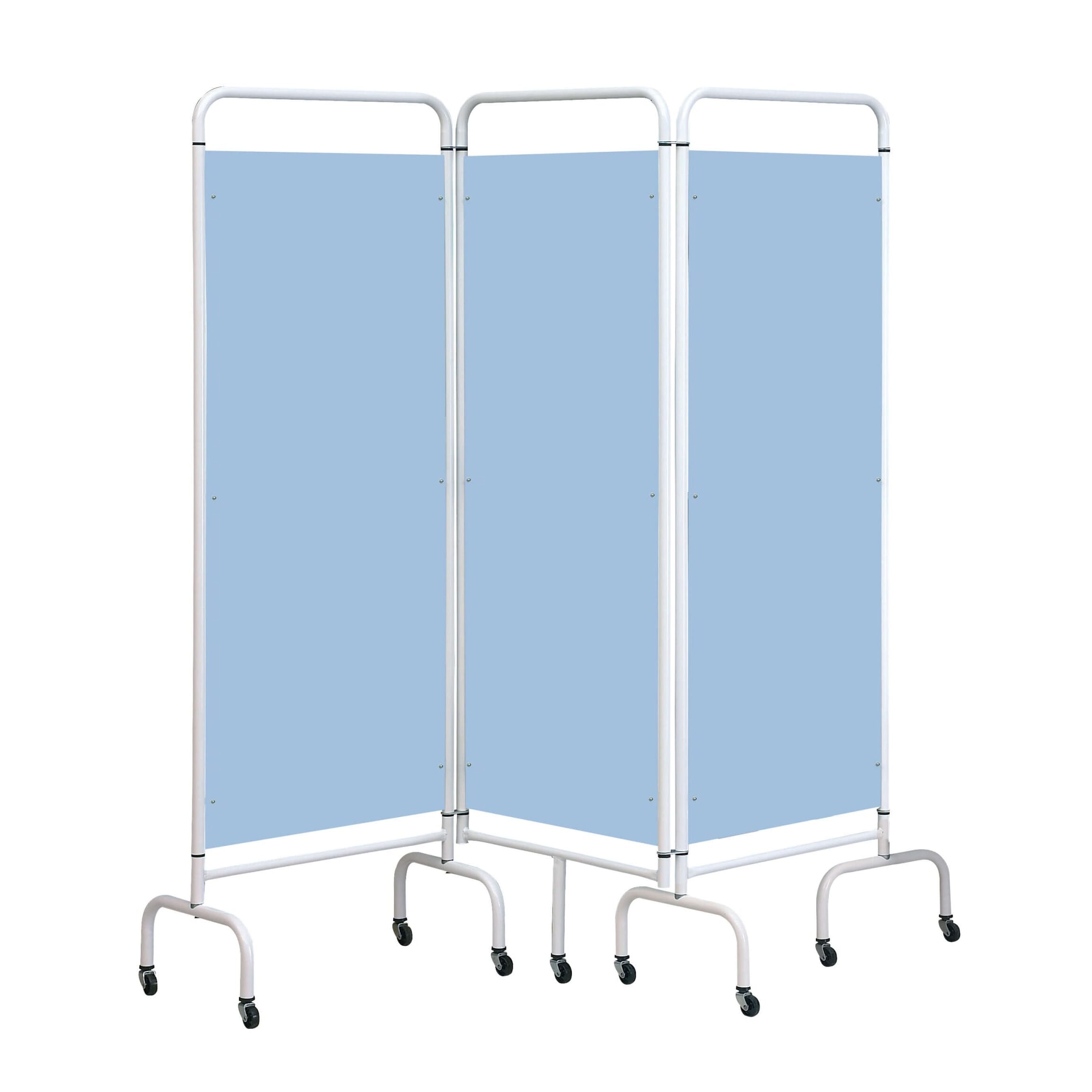 mobile folding screen 3 fold plain sky blue