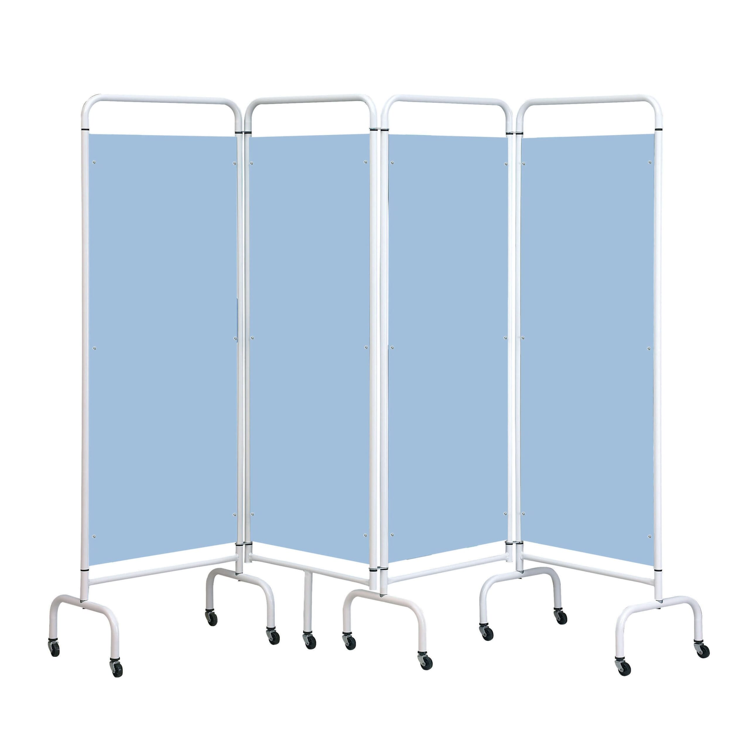 mobile folding screen 4 fold plain sky blue