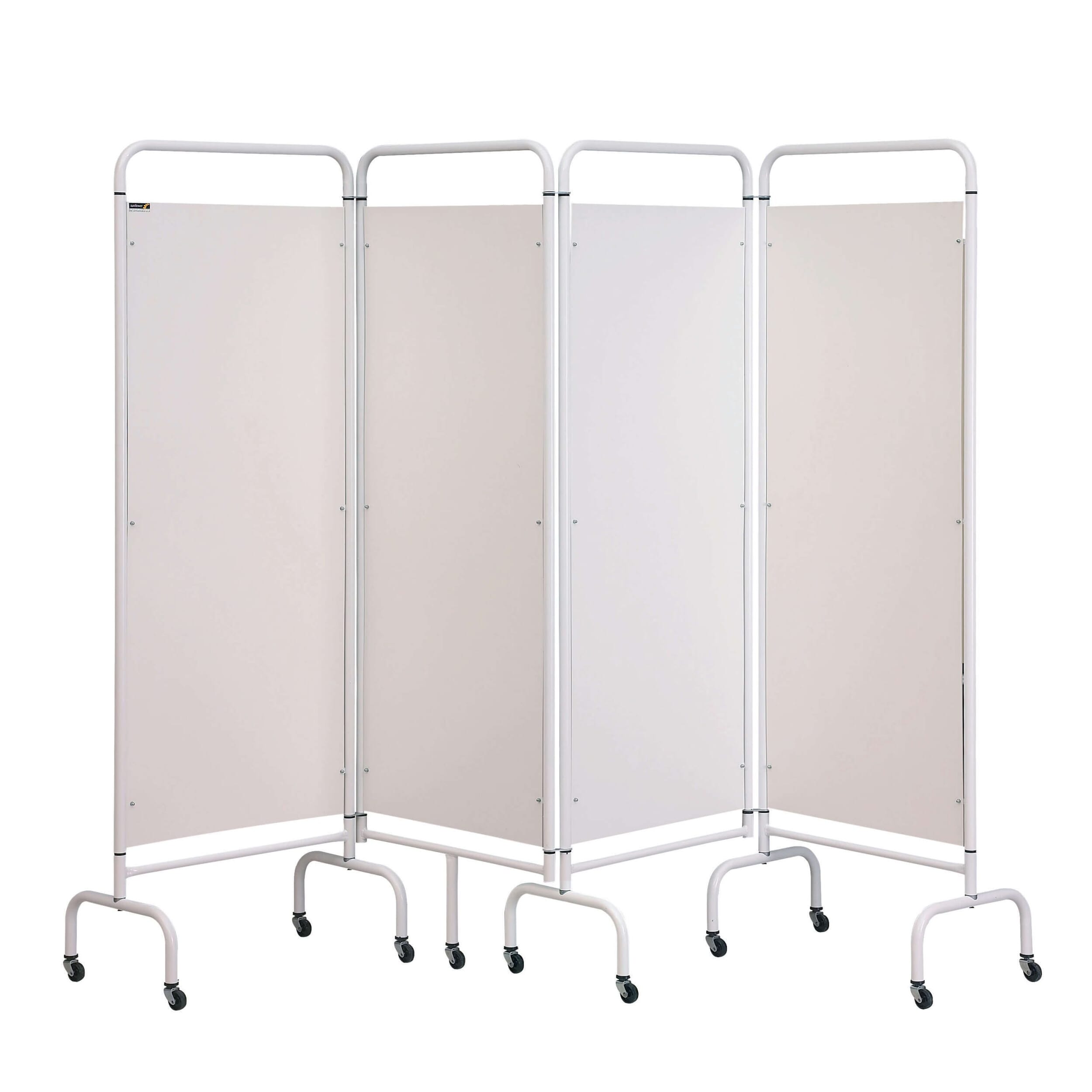 mobile folding screen 4 fold plain white