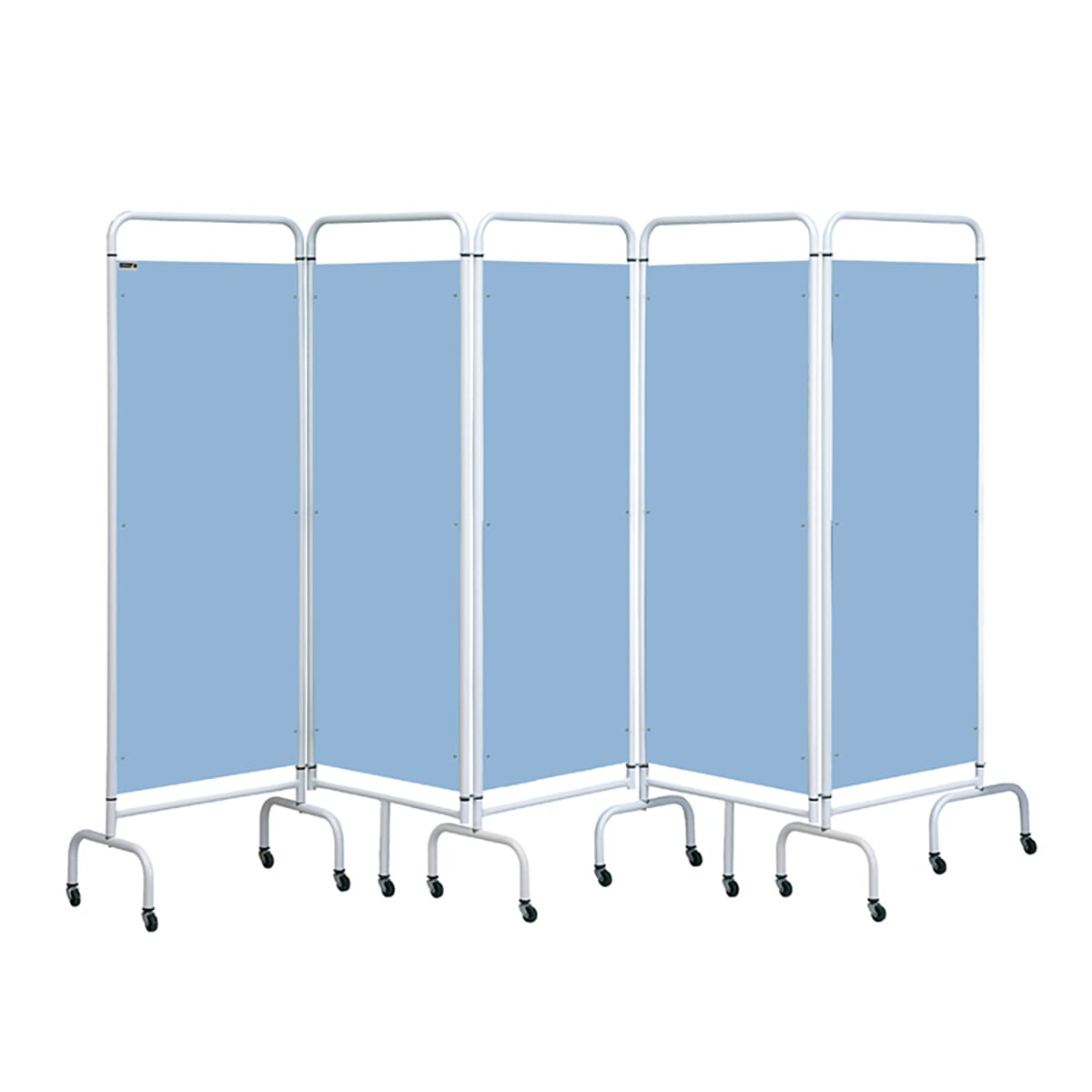 mobile folding screen 5 fold plain sky blue
