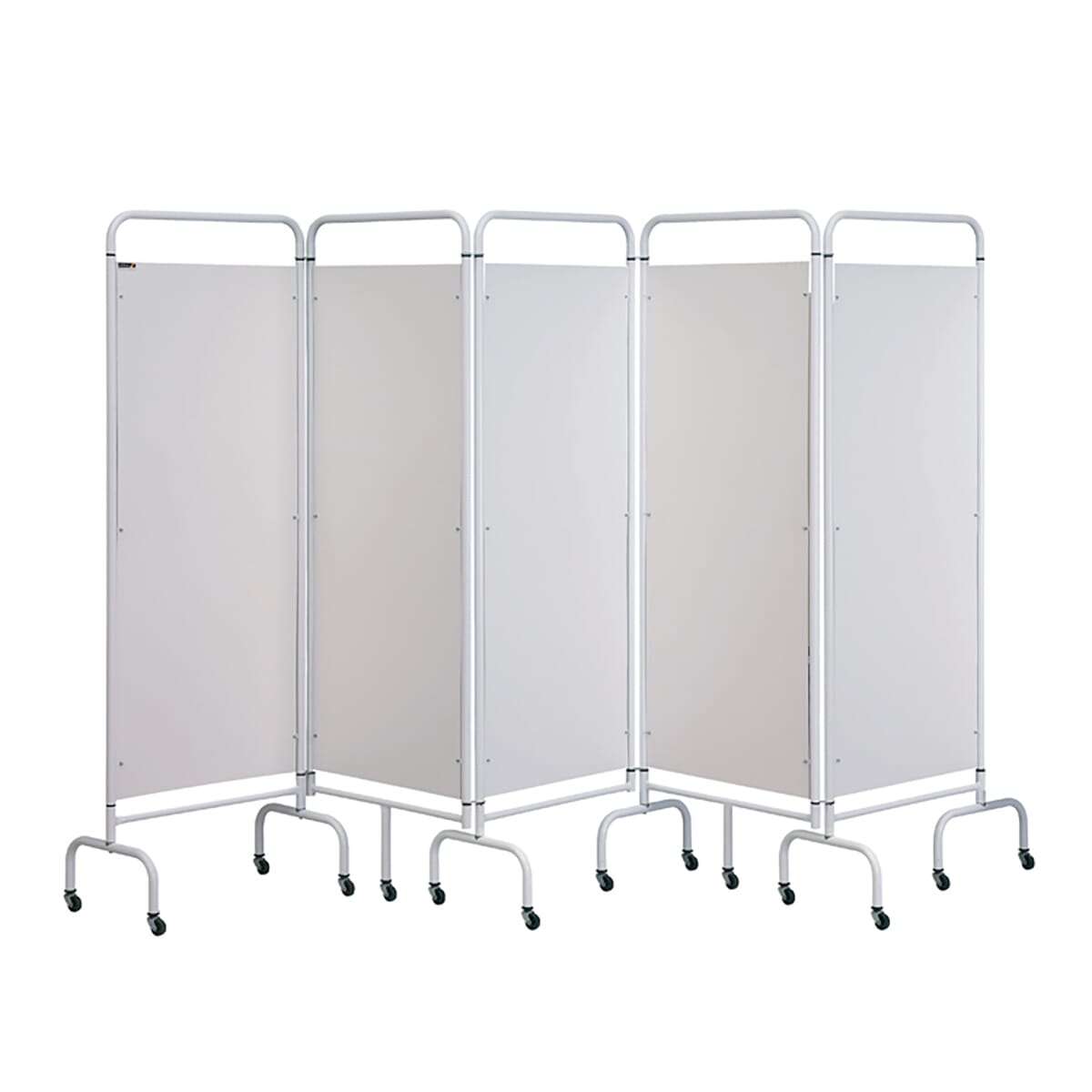 mobile folding screen 5 fold plain white