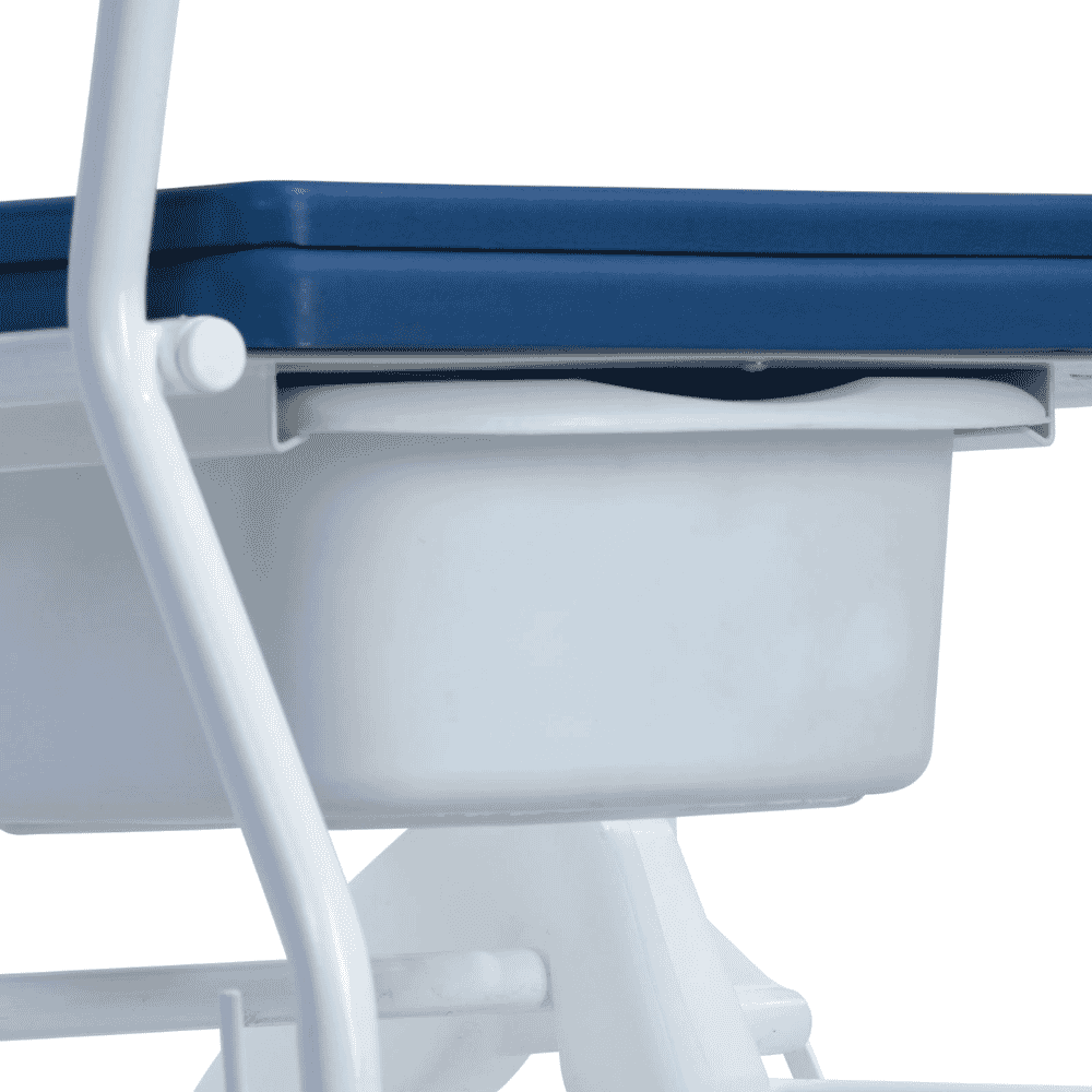 mobile shower commode chair under seat
