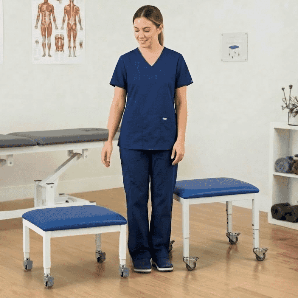 mobile therapy stool height compare