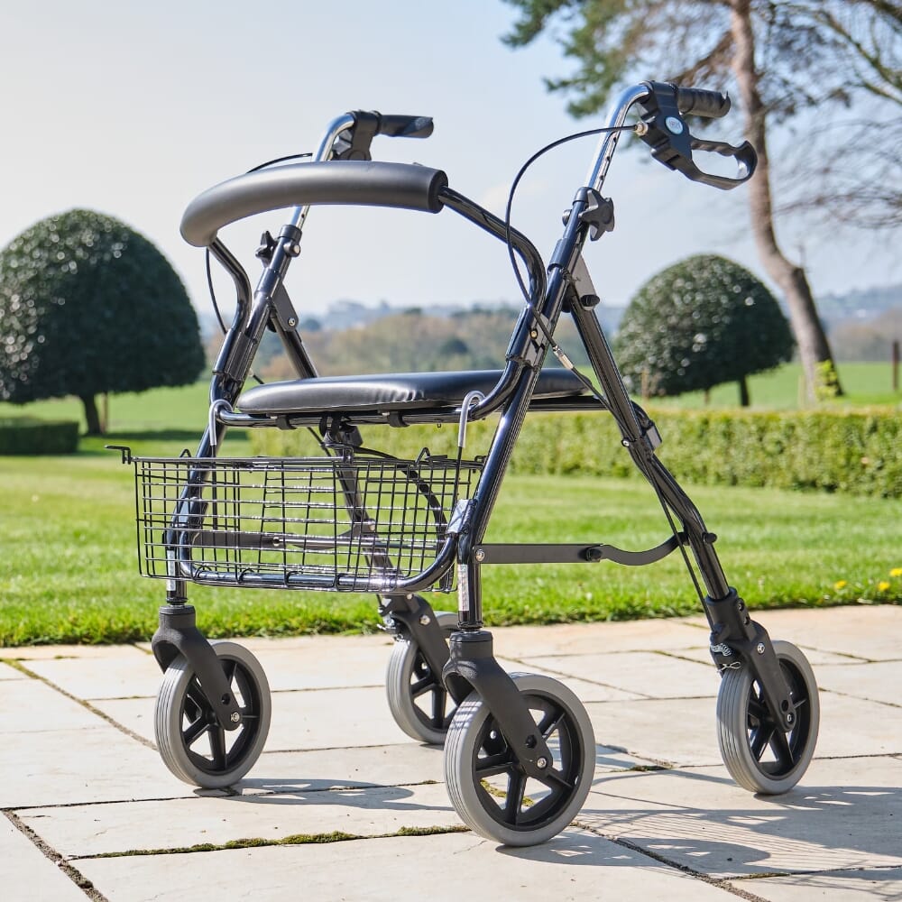 mobility care aluminium rollator outside