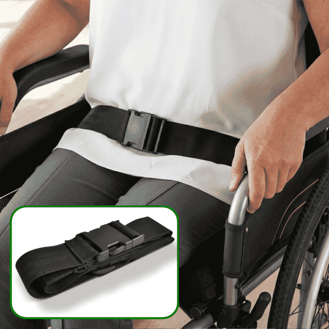 mobility lap belt in use