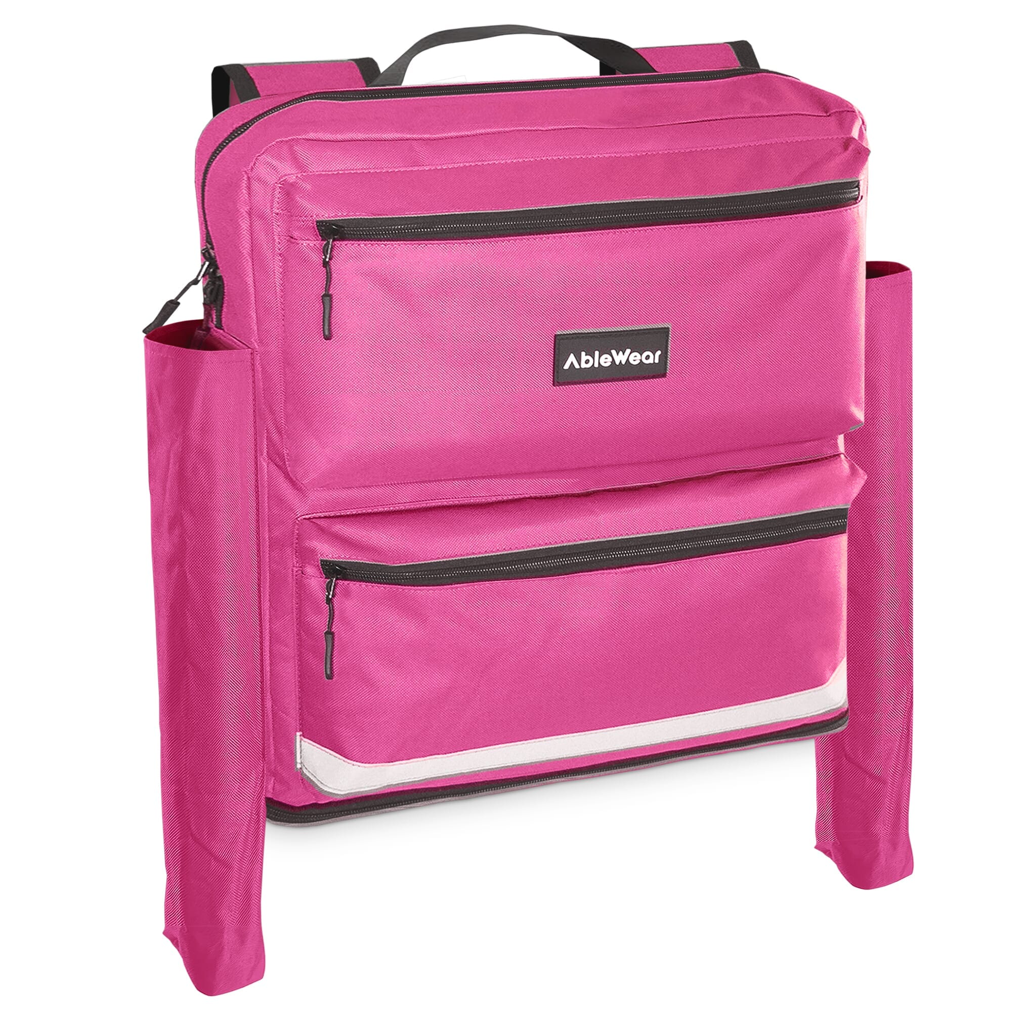 mobility scooter bag with crutch pockets pink