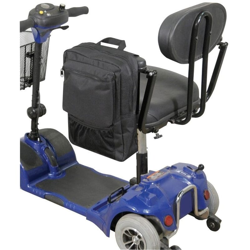 mobility scooter pannier bag on scooter
