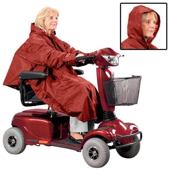 mobility scooter poncho burgundy