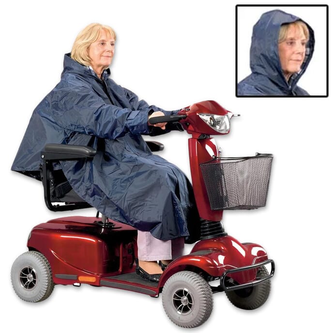 mobility scooter waterproof poncho lined