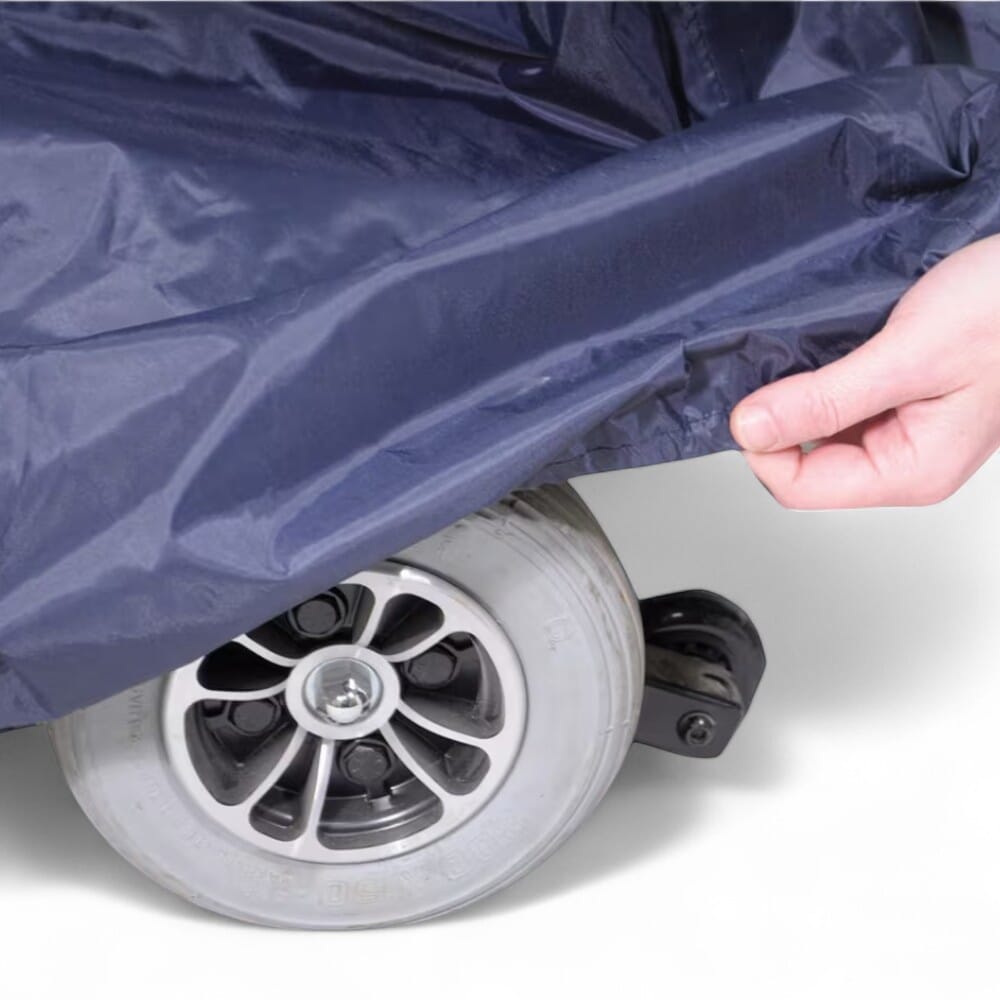 mobility scooter weather cover close up