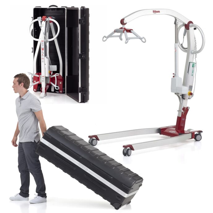 molift smart 150 folding mobile hoist molift hoist and travel case