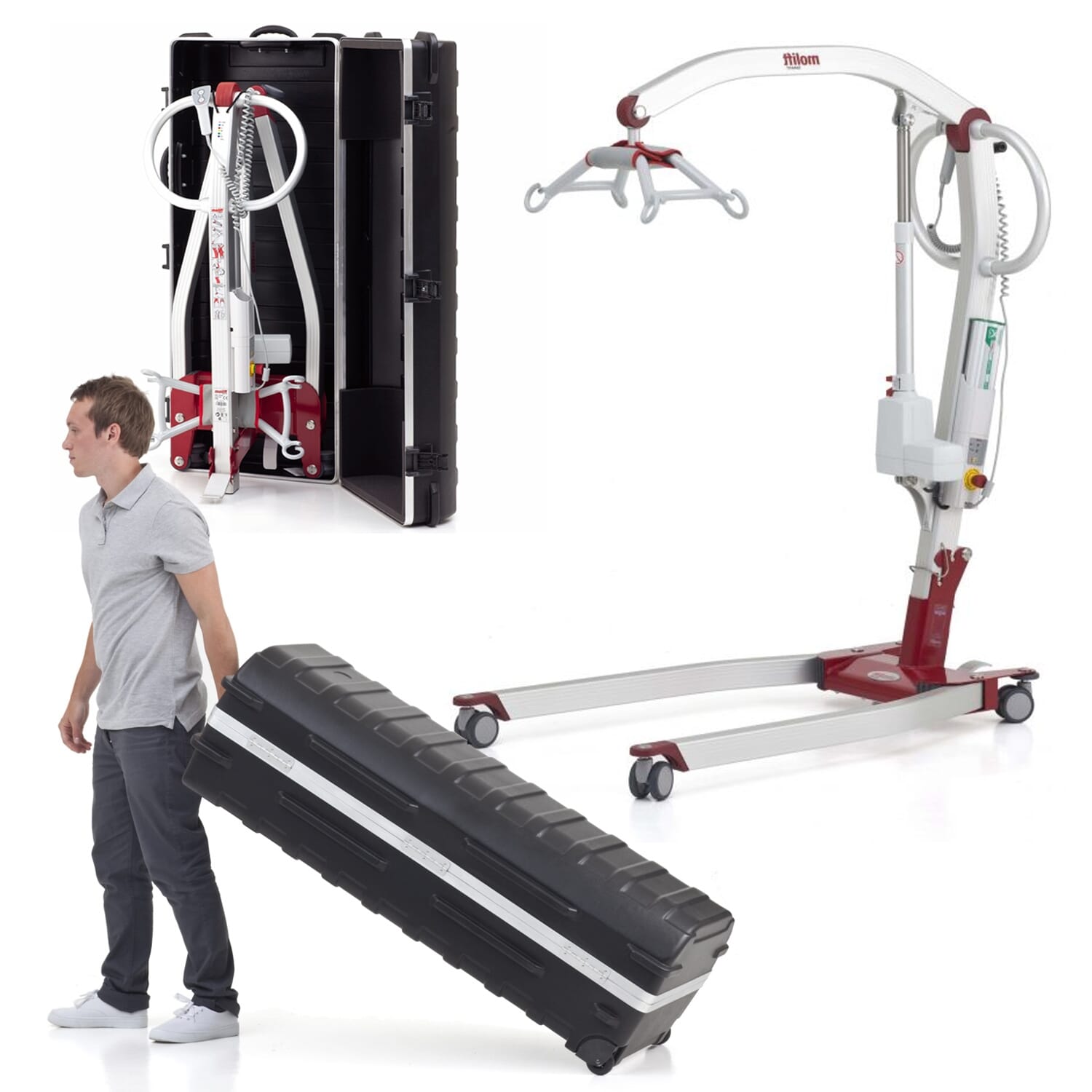 Molift Smart 150 Folding Mobile Hoist - Molift Hoist and Travel Case ...