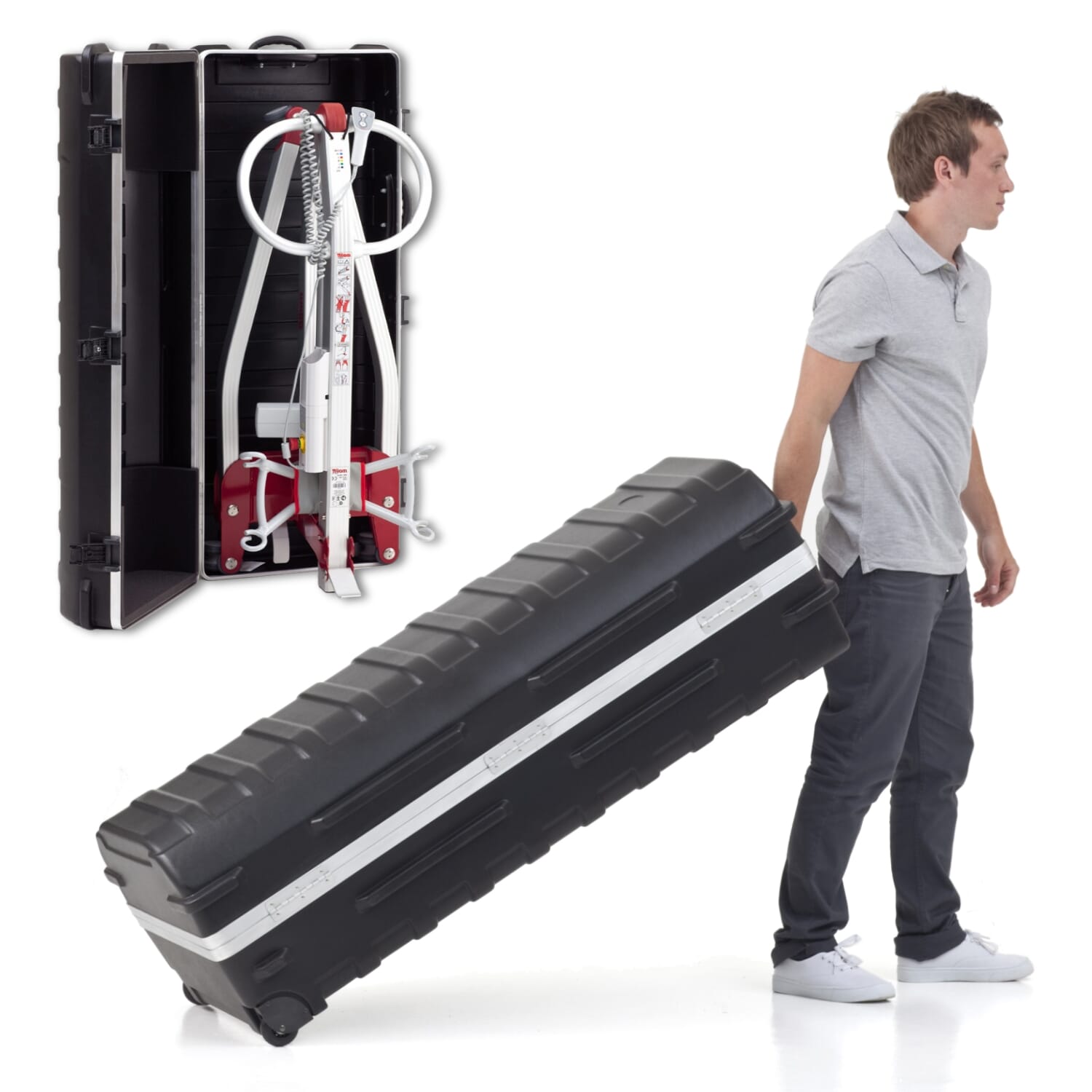 molift smart 150 folding mobile hoist travel case