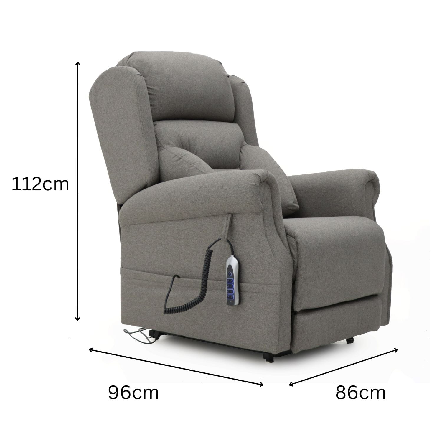 monterey rise recline chair flint dimensions