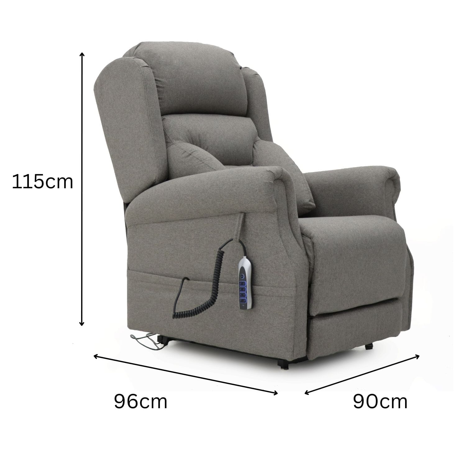monterey royale rise recline chair flint dimensions