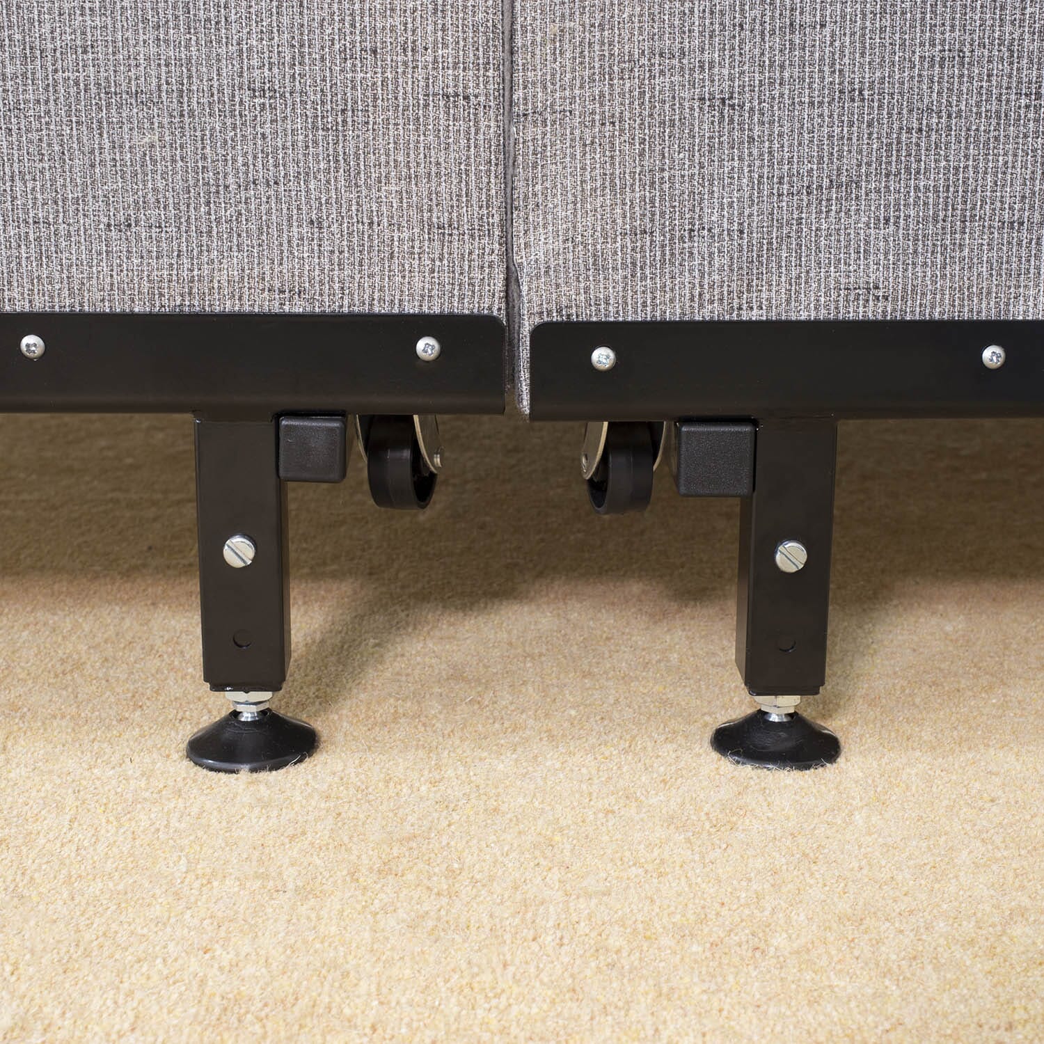 morris bed raiser with slip resistant feet fitted to divided divan