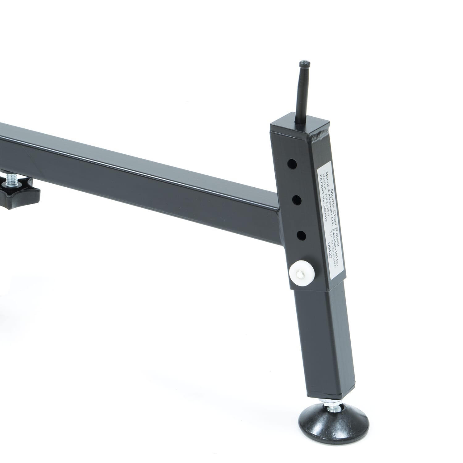 morris chair raiser height adjustable close up of leg