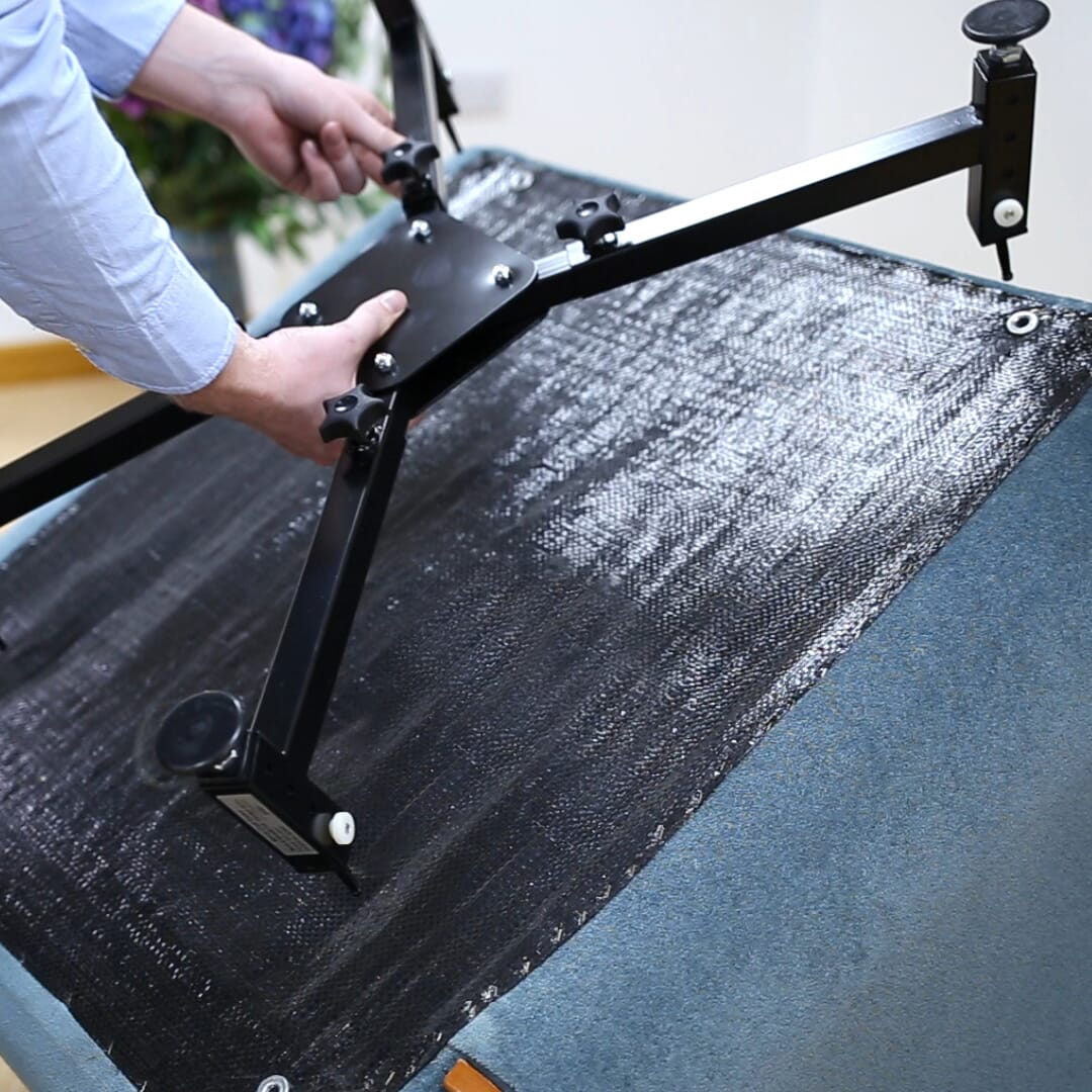 morris chair raiser height adjustable into castor holes