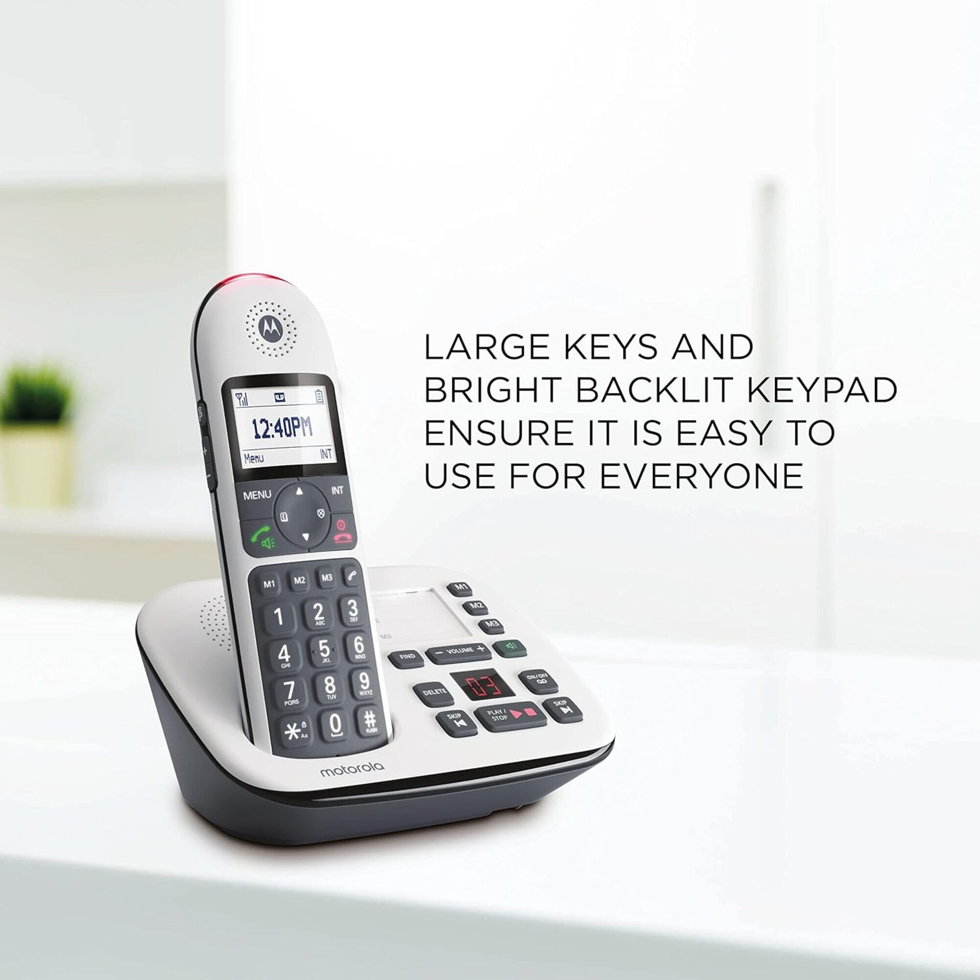 motorola cd5012 big button cordless phone 5