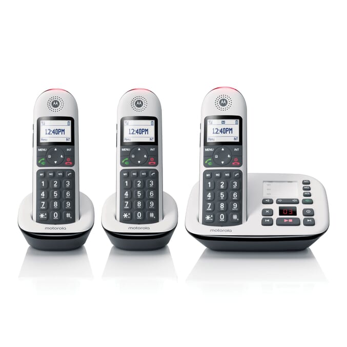 motorola cd5013 big button cordless phone triple