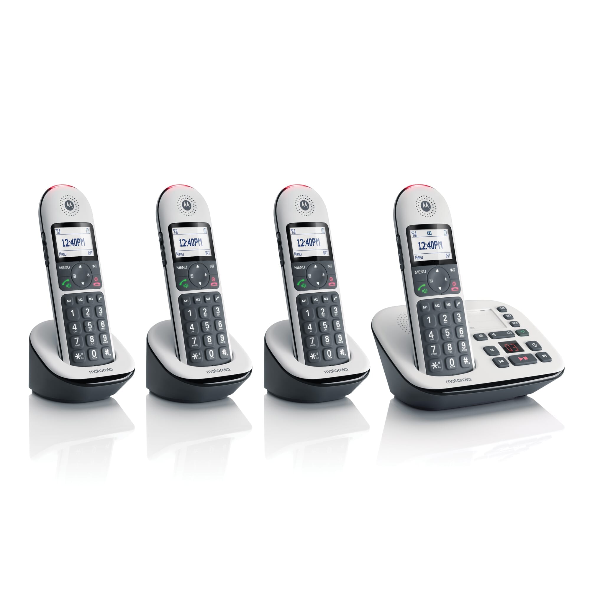 motorola cd5014 big button cordless phone quad angle