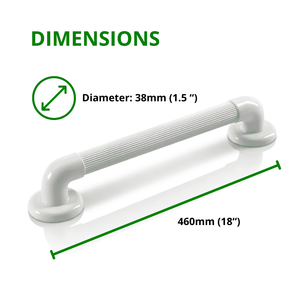moulded fluted grab rails 460mm 18 dimensions