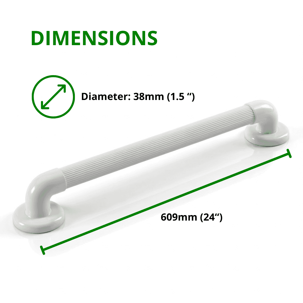 moulded fluted grab rails 609mm 24 dimensions