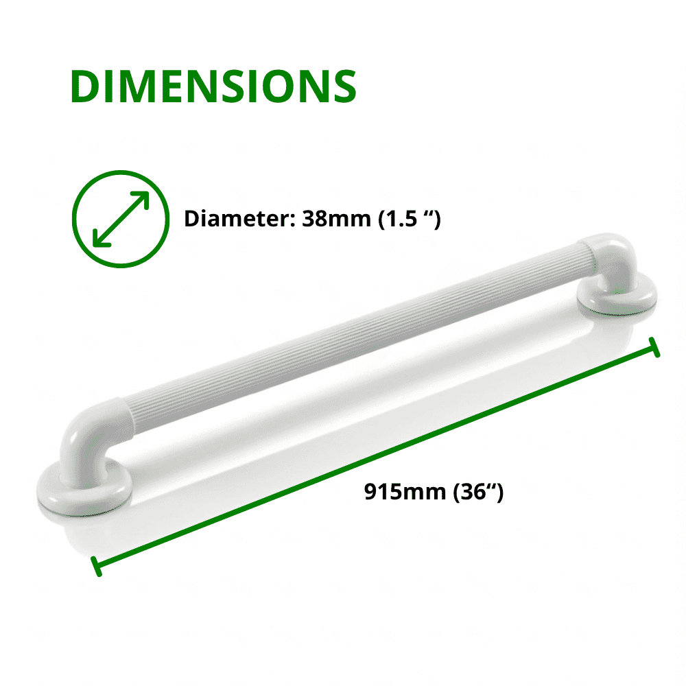 moulded fluted grab rails 915mm 36 dimensions