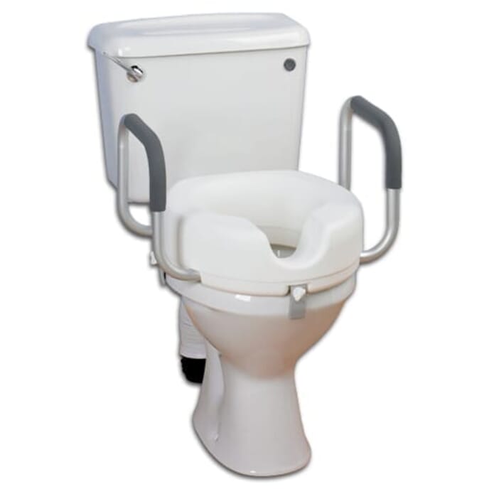 moulded toilet seat w integral arms