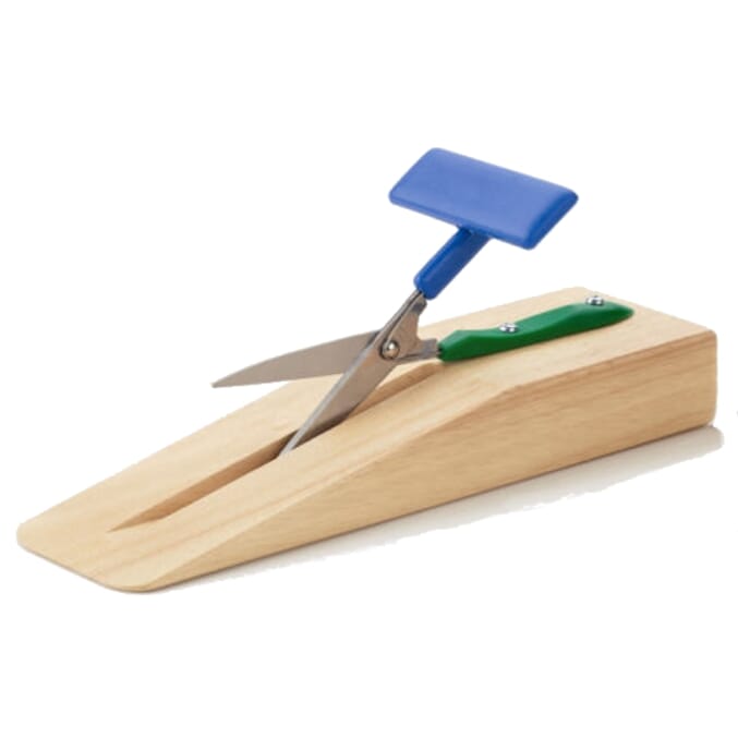 mounted table top scissors wooden 75mm pointed end blade ptt 5 wb